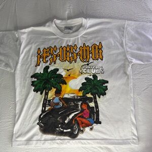 JesuisMoi Clothing White Cotton Graphic Logo Men's T-Shirt Crew Neck